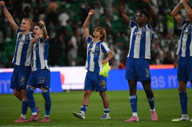 Lizbon, Portekiz. 30 Ağustos 2025. Portekiz Ligi 'nin Lizbon' daki Estdio Jose Alvalade 'de oynanan 4. turunda FC Porto' ya karşı Sporting CP.