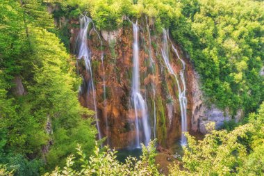 Büyük Şelale Plitvice Gölleri Milli Parkı, doğa Eko arka plan