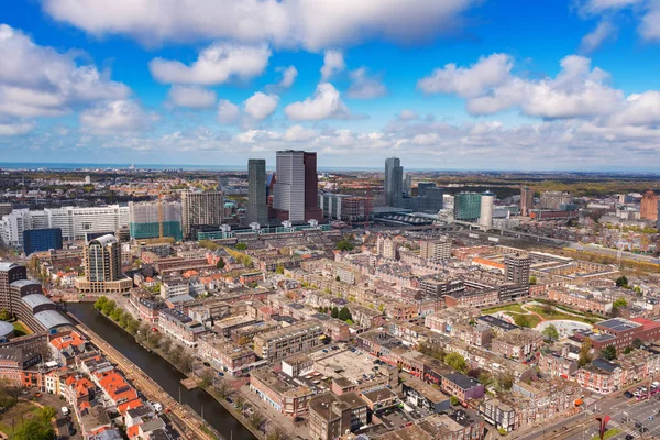High Angle Panoramic View Hague Den Haag Skyline North Sea — Stock Photo, Image