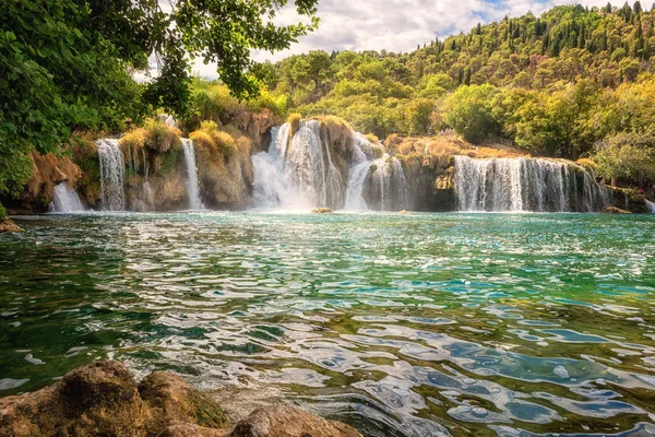 Amazing nature landscape, waterfall Skradinski buk, Krka National Park, Croatia