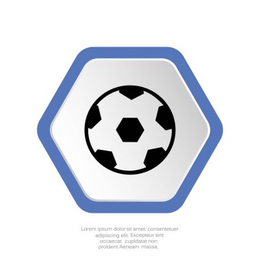 Futbol web simgesi, renkli vektör çizim