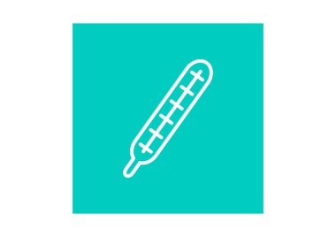 Termometre web simgesi, vektör çizim 