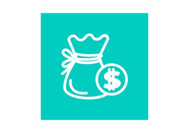 Para web simgesi, renkli vektör çizim