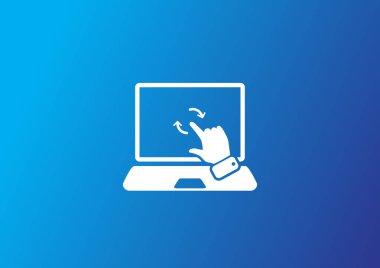 dokunmatik ekran simgesi, vektör illüstrasyonu 