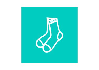 çorap düz simgesi, vektör, illüstrasyon