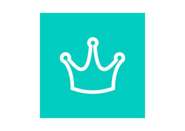 Web simgesi, vektör çizim taç 