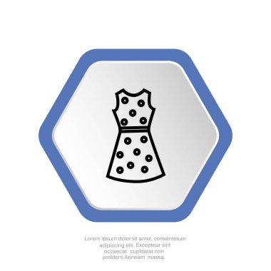 Giysi düz simgesi, vektör, illüstrasyon