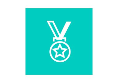 madalya için ilk yer web simge vektör çizim