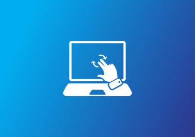 dokunmatik ekran simgesi, vektör illüstrasyonu 