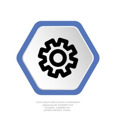 Basit web simgesi dişli simgesiyle