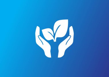 elinde çevre koruma, web simge iz filiz. VEC