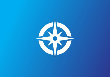 Pusula düz simgesi, vektör, illüstrasyon