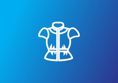 ceket düz simgesi, vektör, illüstrasyon