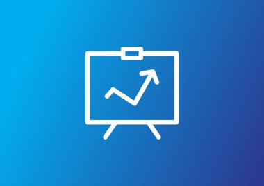 Basit web simgesi ile büyüyen grafik sembolü