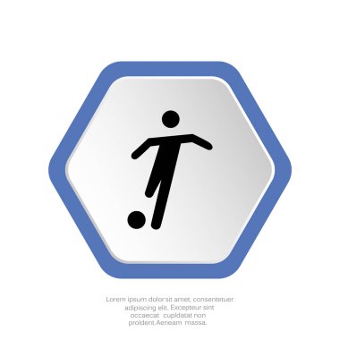 Futbol web simgesi, renkli vektör çizim