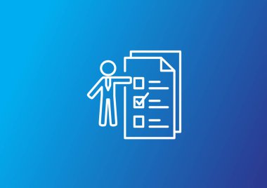 iş belge simgesi, vektör çizim