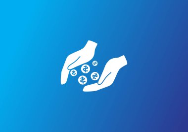 Para web simgesi, renkli vektör çizim