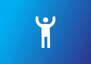 kazanan düz simgesi, vektör, illüstrasyon