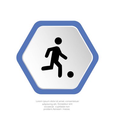 Futbol web simgesi, renkli vektör çizim