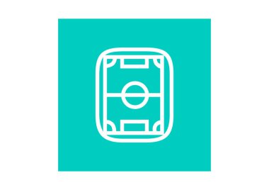 Futbol web simgesi, renkli vektör çizim