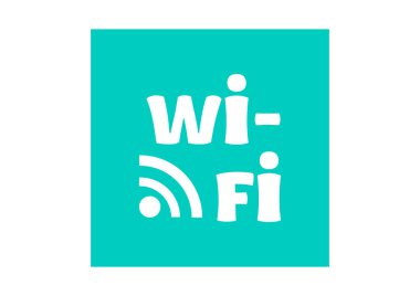 Wi-Fi yazıt dalgalar simgesiyle