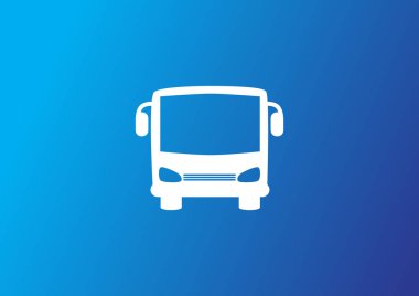 otobüs web simgesi, vektör çizim 