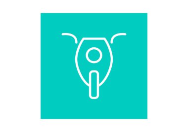 Motosiklet düz simgesi, vektör, illüstrasyon