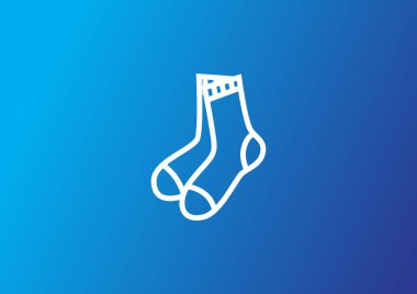 çorap düz simgesi, vektör, illüstrasyon
