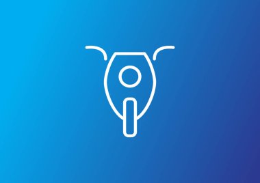 Motosiklet düz simgesi, vektör, illüstrasyon