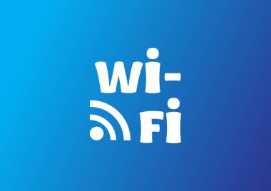 Wi-Fi yazıt dalgalar simgesiyle