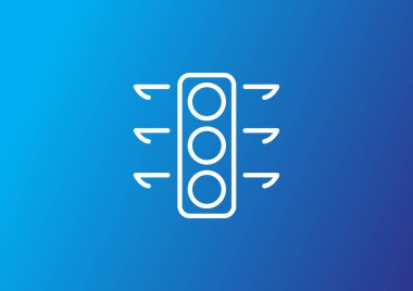 Trafik ışıkları düz kutsal kişilerin resmi, vektör, illüstrasyon