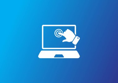 dokunmatik ekran simgesi, vektör illüstrasyonu 