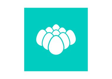 Yumurta basit web simgesi. vektör çizim