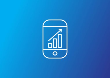 Smartphone web simgesi, vektör çizim  