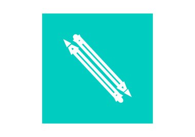 kalem düz simgesi, vektör, illüstrasyon