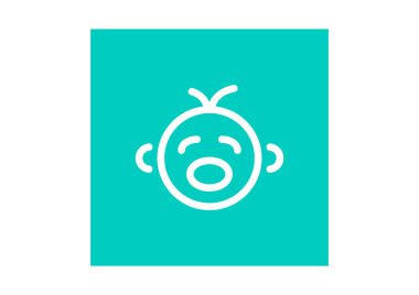 Bebek siluet Basit çizgiler, anahat vektör çizim içinde uyku