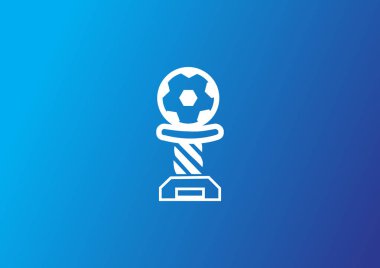 Futbol web simgesi, renkli vektör çizim