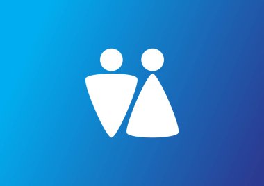 Cinsiyet işaretleri ile WC simgesi