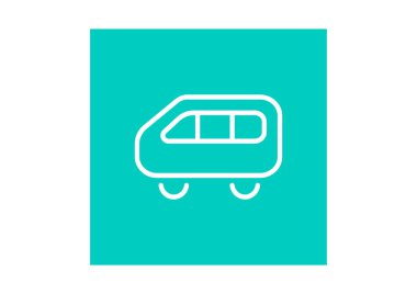 otobüs düz simgesi, vektör, illüstrasyon