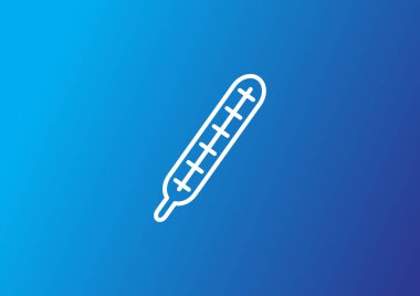 Termometre web simgesi, vektör çizim 