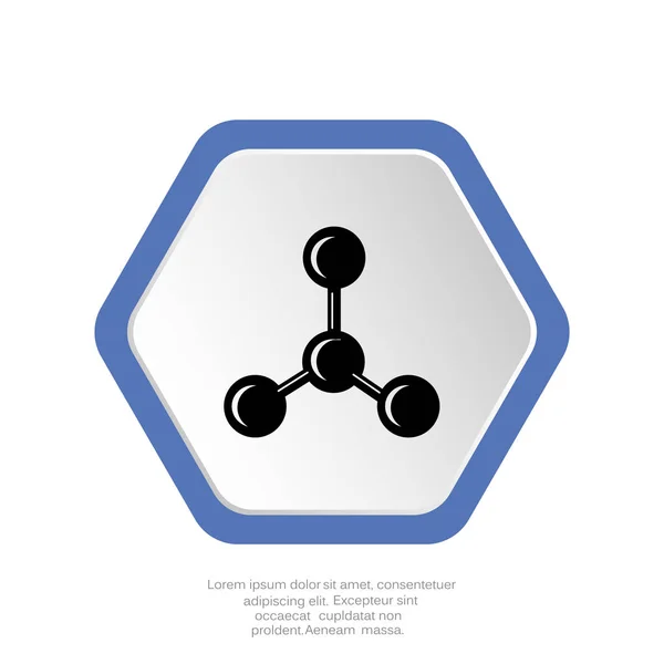 Atom Düz Simgesi Web Tasarımı Için — Stok Vektör