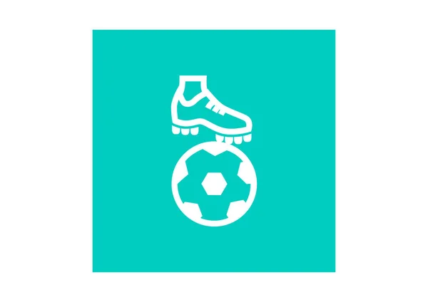 Fotboll Web Ikonen Färgglada Vektorillustration — Stock vektor