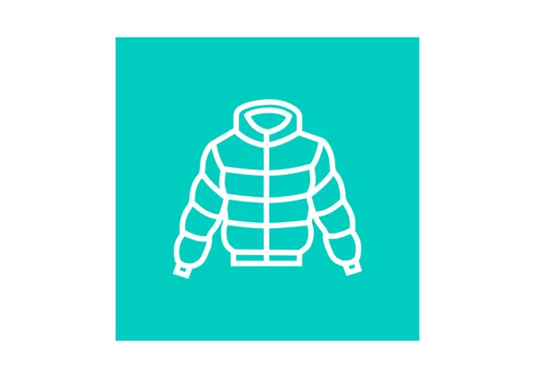 Winterjacke Flaches Symbol Vektor Illustration — Stockvektor