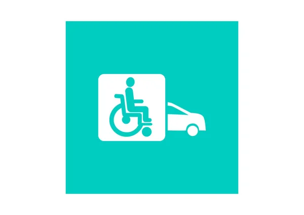 Disable Car Web Icon Vector Illustration — Stock Vector