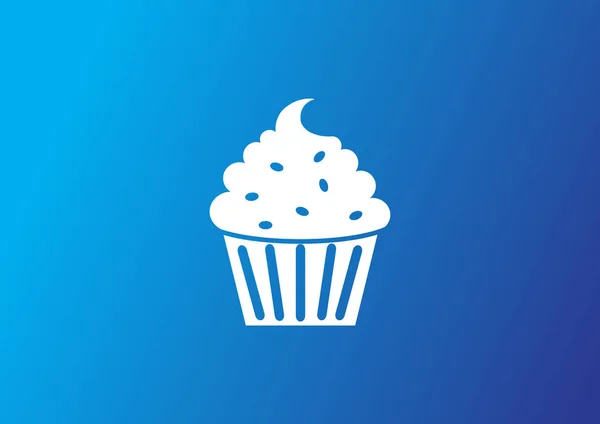 Cupcake Webbikonen Vektorillustration — Stock vektor