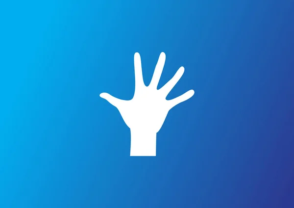 Simple Web Icon Human Hand — Stock Vector