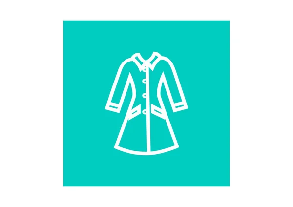 女性外套平面图标 — 图库矢量图片