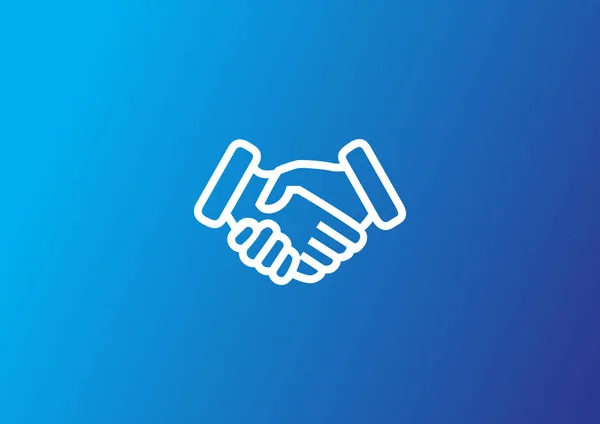 Eenvoudige Web Icoon Met Menselijke Handshaking — Stockvector