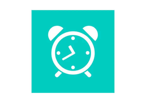 Icono Web Simple Con Símbolo Reloj — Vector de stock