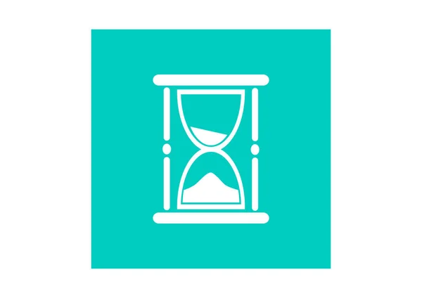 Icono Web Simple Con Símbolo Reloj — Vector de stock